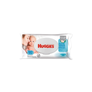 HUGGIES TOALLITAS HÚMEDAS PURO Y NATURAL X80 UN.