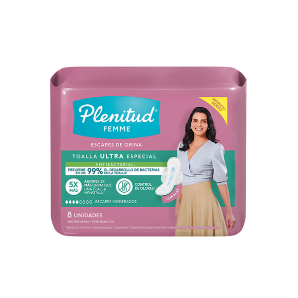 PLENITUD FEMME TOALLA ULTRA ESPECIAL X8 UN.