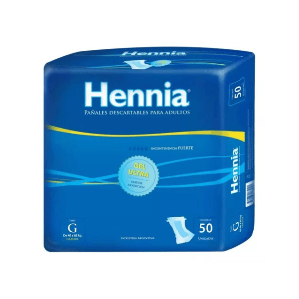 HENNIA PAÑAL RECTO G 50 UN.