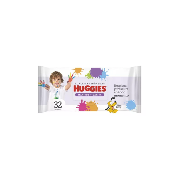 HUGGIES MANITOS Y CARITAS X32 UN.