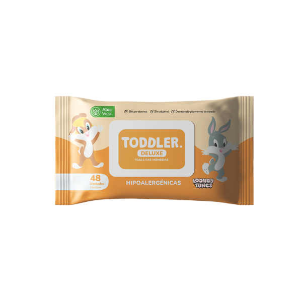 TODDLER TOALLITAS HÚMEDAS DELUXE CON ALOE X48 UN.
