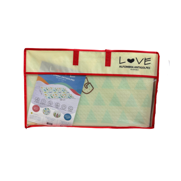 LOVE ALFOMBRA ANTIGOLPE CON BOLSO 120X180X0.8