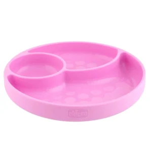 10216100000 CHICCO PLATO SILICONA C/DIVISIONES ROSA
