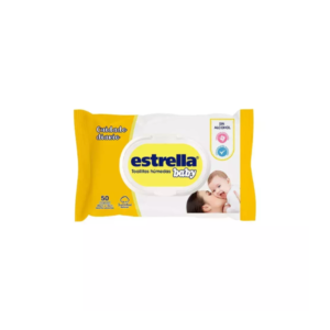 ESTRELLA BABY TOALLITAS HÚMEDAS CUIDADO DIARIO 50 UN.